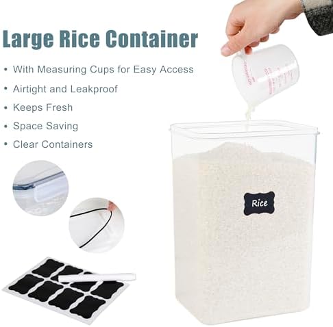 FOOYOO 2 PC Flour Sugar Storage Containers (9.5L | 321 Oz) Extra Large