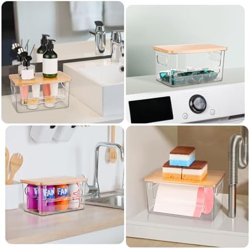 Trash Bag Holder Dispenser, Under Sink Organizer for Pantry, Kitchen