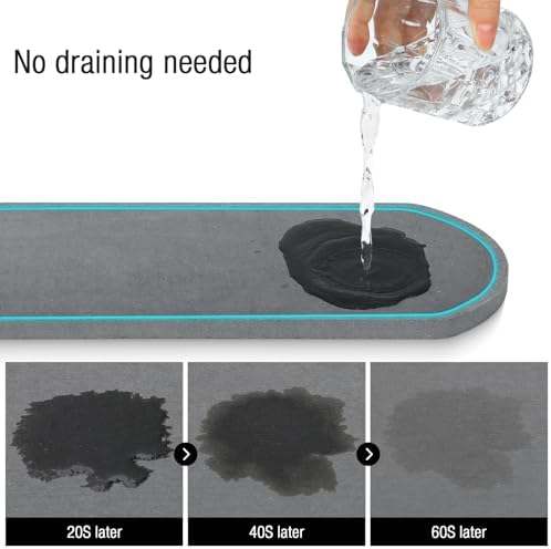 Sink Caddy with Stone Drying Mat and High Brush Holder