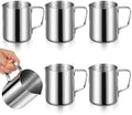 6 Pcs Milk Frothing Pitcher 12 Oz Stainless Steel Steaming Pitcher