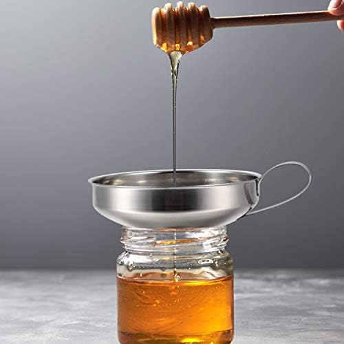 Boao 4 Pcs Stainless Steel Canning Funnels with Fine Mesh