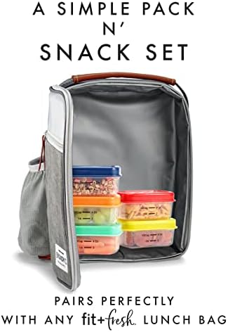 Fit + Fresh 1/2-Cup Snack Set, Condiment & Salad Dressing Containers