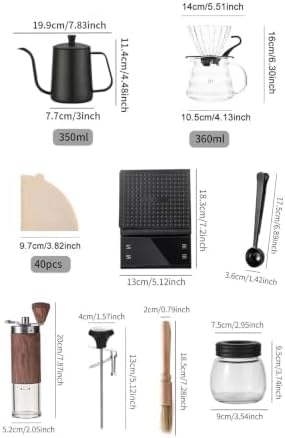 Portable Pour Over Coffee Starter Set, 4pcs