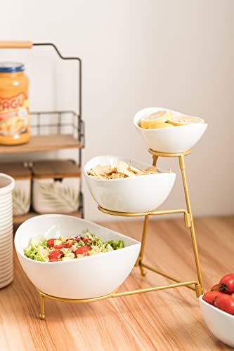 LAUCHUH Serving Dishes for Entertaining Porcelain Serving Bowls for