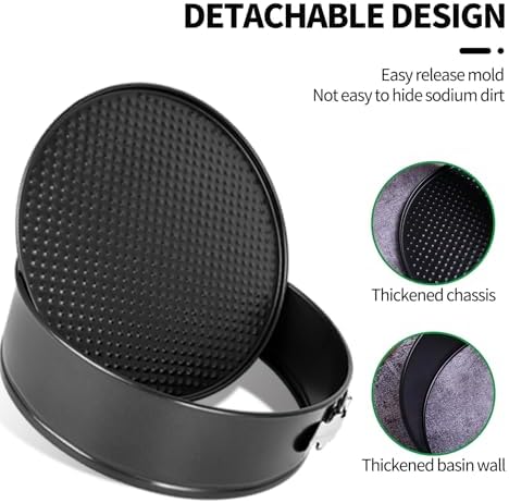 Springform Cheesecake Pan Set, 4/7/9 Inch, Removable Bottoms