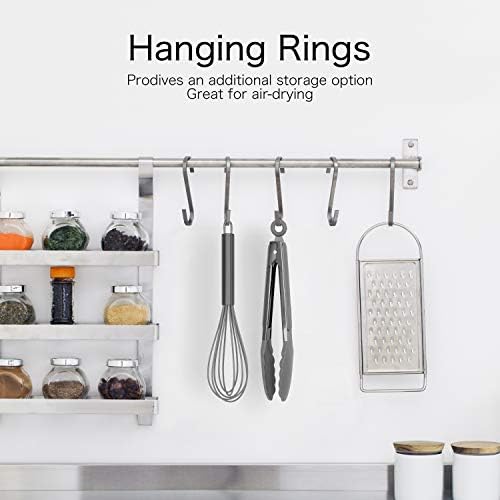 Country Kitchen Silicone-Tipped Tongs, Gray