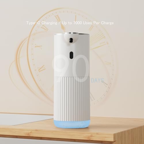 Automatic Soap Dispenser with LED (Battery% & Foam Level), 7000 Uses