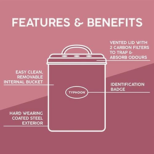 Typhoon Otto Black 2.5 Litre Compost Caddy