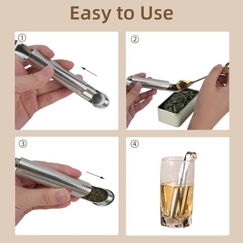 CEYAZYE 3PCS Stainless Steel Tea Infuser Set for Loose Leaf Tea