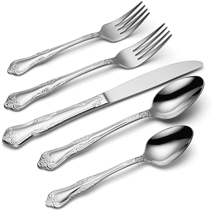 Oneida Azalea 45-Piece 18/0 Silverware Set for 8, Flatware
