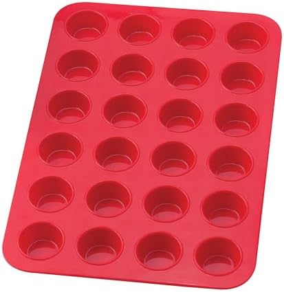 Mrs. Anderson's Baking Silicone Mini Muffin Pan, 24 Cup