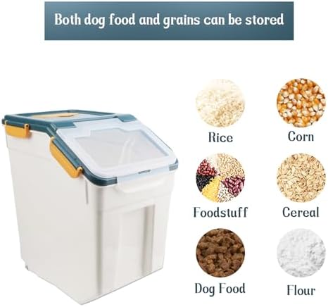 50 lbs Flour Storage Container, 2 Pack Rice Storage Container (Blue)