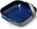8x8 Baking Pan Ceramic Square Baking Dish with Handle for Brownie 48oz