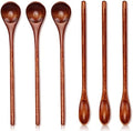 6Pcs Small Wood Coffee Spoons for Serving Honey Jars Stir Wooden