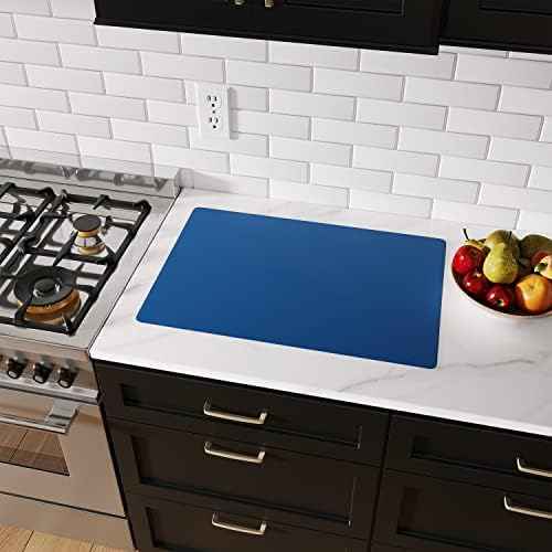 GASARÉ Silicone Counter Mats, Set of 2, 25 x 17 Inches, Blue