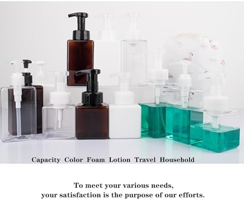 2 Pack Foaming Soap Dispenser, 15 Oz Refillable Plastic Pump, Clear