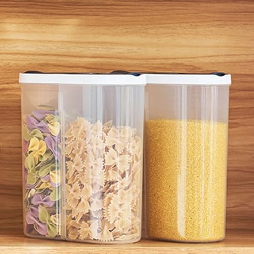 Cereal Container 8.8oz Blue – Divided Storage Design, Airtight Plastic