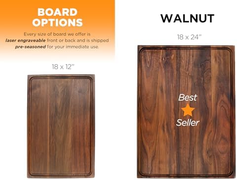 Refine Kitchenware Walnut Cutting Board, 18x12