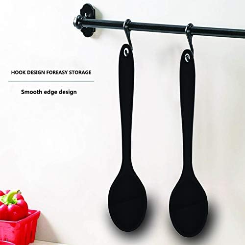 2 Pcs Silicone Spoons for Cooking Heat Resistant, Hygienic Design