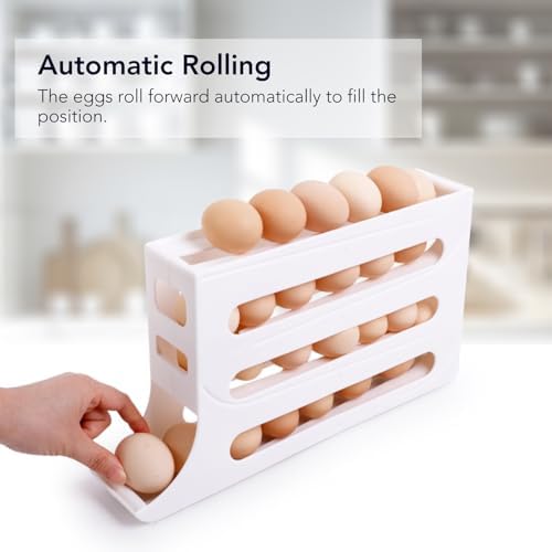 BoxedHome 4-Tier Egg Holder for Fridge, 28 Eggs