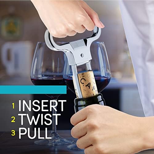 Belwares Ah So Wine Opener - Stainless Steel 2 Prong Cork Puller for