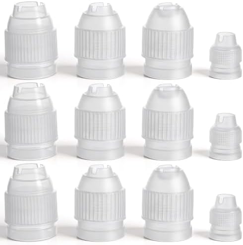 12 Pcs Plastic Piping Couplers for Piping Bags,Size S,L,M,XL