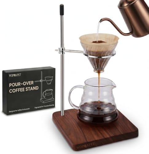 Pour Over Stand with North American Walnut Base & 360° Adjustable