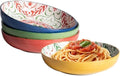 LEHAHA Pasta Bowls Set of 4, 8.25 inch Ceramic Serving Bowls for Daily