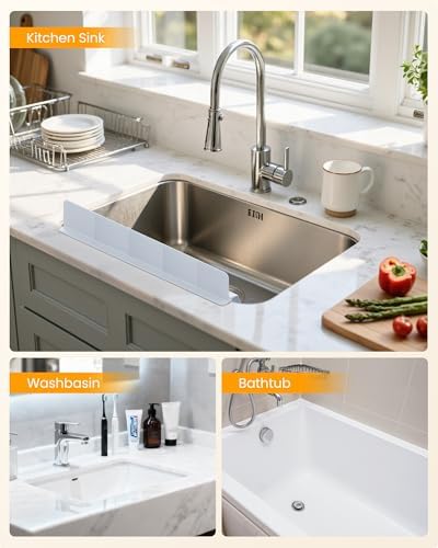 Silicone Sink Splash Guard 23" 30" 18" for Bathroom & Kitchen Sink