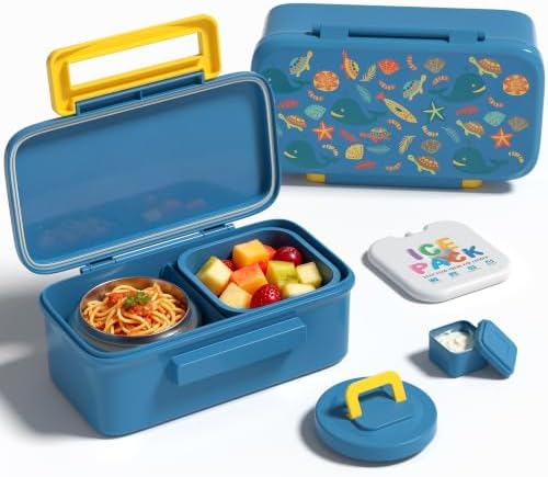 Bento Lunch Box for Kids With 8oz Food Thermo,BPA-Free for School