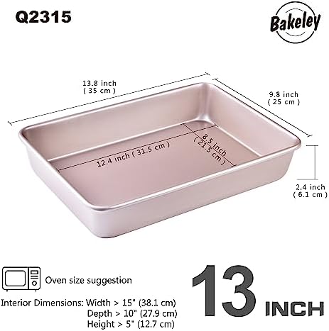 13 Inch Rectangle Cake Pan Carbon Steel Nonstick Detroit Style Pizza
