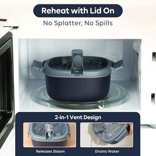 AI LOVE PEACE Microwave Ramen Bowl & Glass Meal Prep Container Bundle