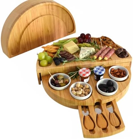 Picnic at Ascot Deluxe Bamboo Cheese/Charcuterie Board with