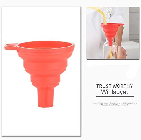 3 Pack Silicone Collapsible Funnel Kitchen Funnel for Water Bottle Oil