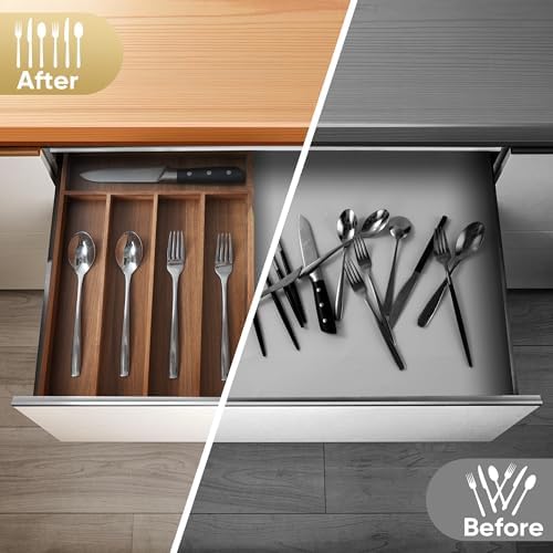 Silverware Organizer, 10 Inch Utensil Organizer Kitchen Drawer