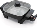 Elite Gourmet 2.5Qt PFAS-Free Ceramic Electric Skillet, 8"x8", Compact