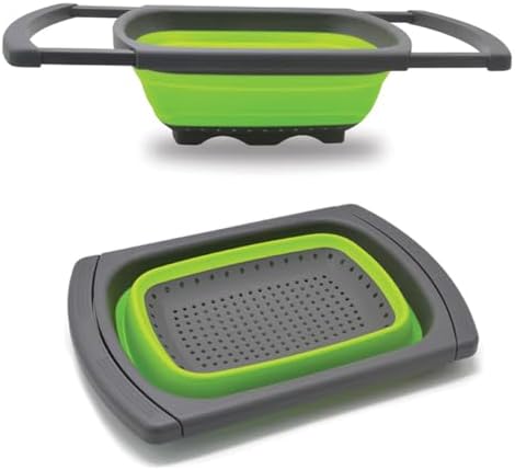Colander collapsible, Colander Strainer Over The Sink Vegetable/Fruit