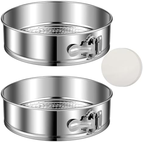 Pickmesh 2 Pack Springform Pan 9 Inches, Nonstick Leakproof Round