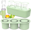 3 Pcs Silicone Ice Cube Tray for 30-40 Oz Tumblers with Lid and