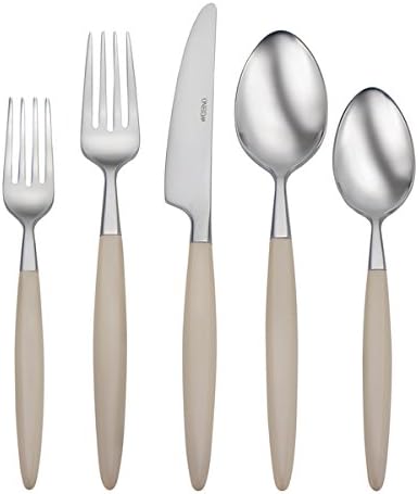 Oneida Terrace Coconut 5 Piece Place Set - Upscale Outdoor