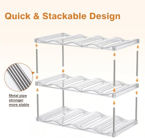 Large Compartment Water Bottle Organizer, Stackable Water Bottle