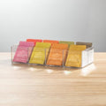 mDesign Plastic Condiment Organizer and Tea Bag Holder - 8-Compartment