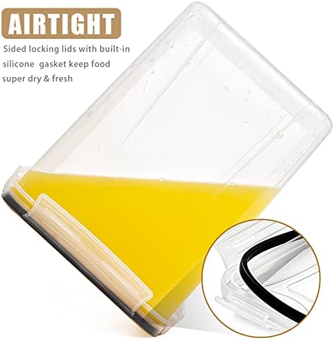 Wildone Flour Storage Containers 5.2L, 4 PCS Food Storage Containers