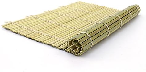 BambooMN Sushi Making Kit - 2x Green Sushi Rolling Mat, 1x Rice