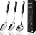 12" Stainless Steel Cooking Spoons Set & Serving Spoons Set with