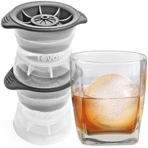 Tovolo Craft Ice Sphere Molds for Whiskey & Cocktails, Set of 2, Large