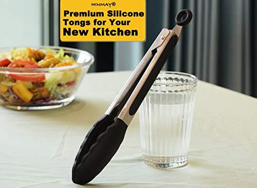 HINMAY Serving Tongs, 9-Inch, Set of 3