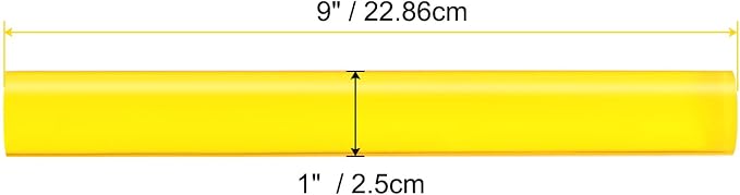 HARFINGTON Acrylic Clay Roller 9 Inch x 1 Inch Solid Non-Stick Plastic Round - Image 2