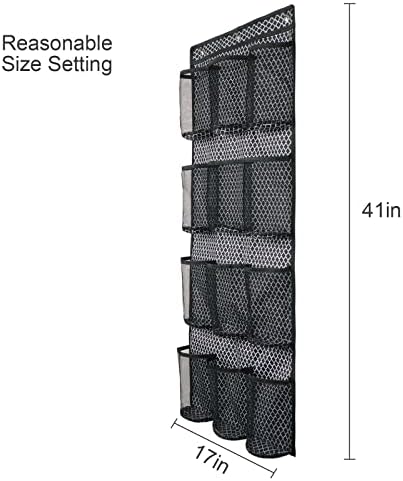 Water Bottle Organizer over the Door Cup Holder with 12 Large Pockets