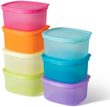 7-Piece Meal Prep Containers — 3.8-Cup Reusable Airtight Plastic Food